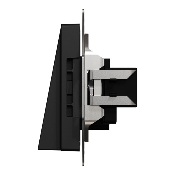 Центральная плата с кабельным отверстием Merten System M, MEG4071-0403 черный матовый - фото №2