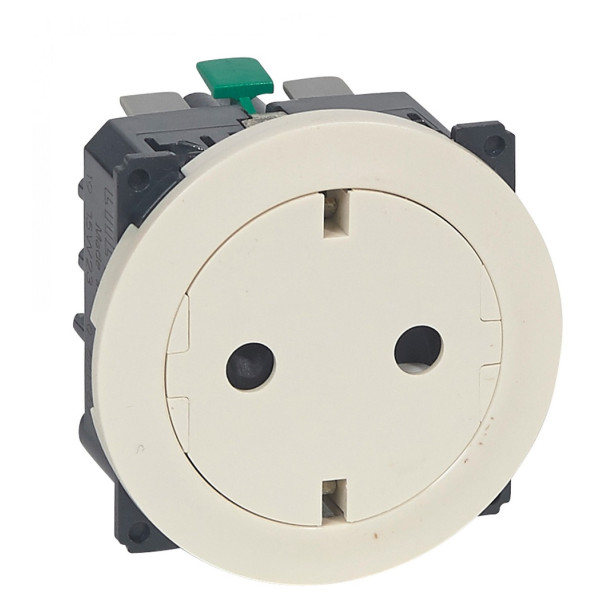 Розетка 2К+З Legrand Celiane слоновая кость