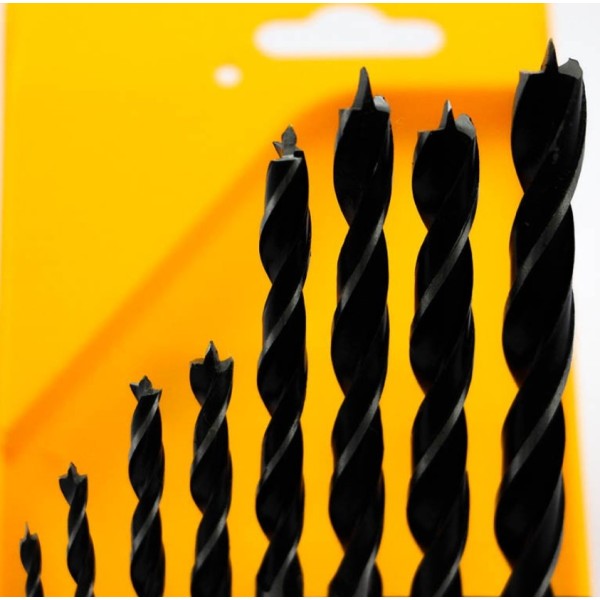 Комплект спиральных сверл по дереву Tolsen (75626) 3-4-5-6-7-8-9-10мм (8шт) - фото №1