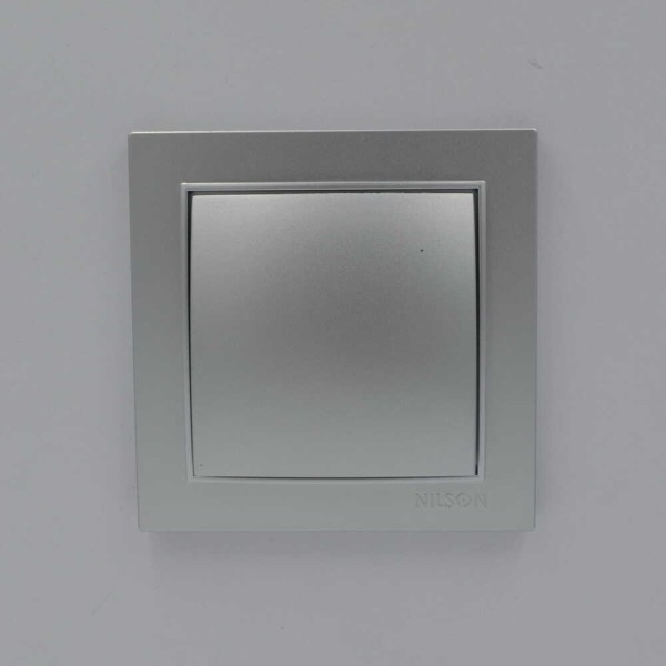 Выключатель Nilson Thor серебро 1кл ( 27131001 ) - фото №1