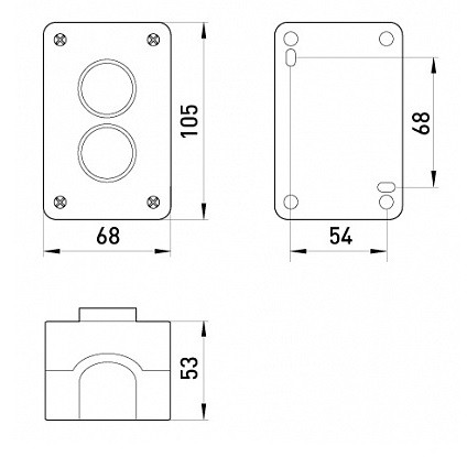 Кнопковий пост "пуск-стоп" E.Next - фото №1