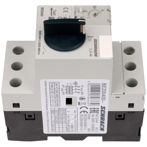 Автомат захисту двигуна Schrack BE200400 2,5-4А 3P - фото №7