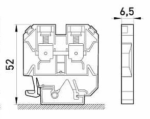 Наборная клеммная колодка E.Next e.tc.din.pro.4 на DIN-рейке (p049002) - фото №1