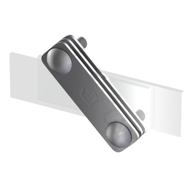 З'єднувач для стрічки Leo Lightman Cant шириною до 60мм StZn (205031)