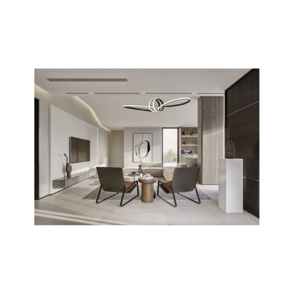 Люстра Reality 338901-35 Canbera Led 1x40W 4000K 3200Lm IP20 Антрацит - фото №3