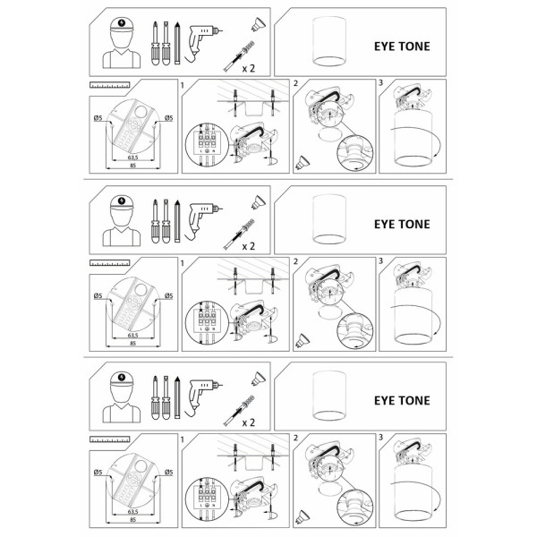 Точковий світильник Nowodvorski 38928 Eye tone GU10 1x10W IP20 Wh - фото №3