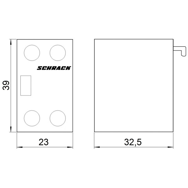 Додатковий фронтальний контакт Schrack LZZCH002 2НЗ для Cubico Classic - фото №1