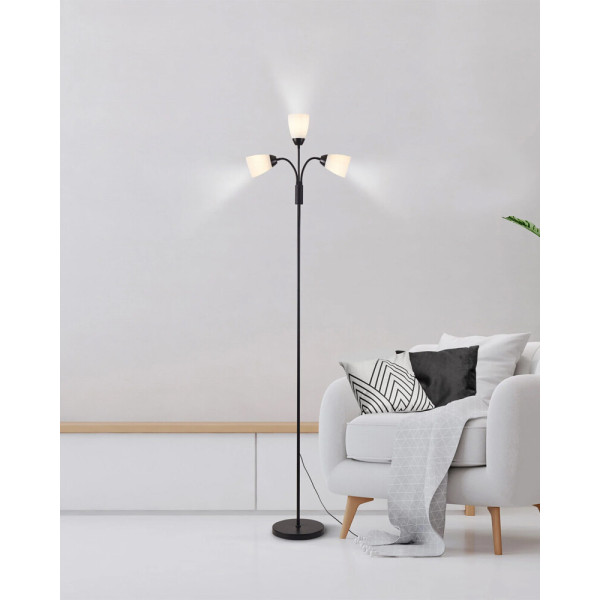 Торшер Goldlux 330673 Tulip E27 3x20W IP20 чорний - фото №1