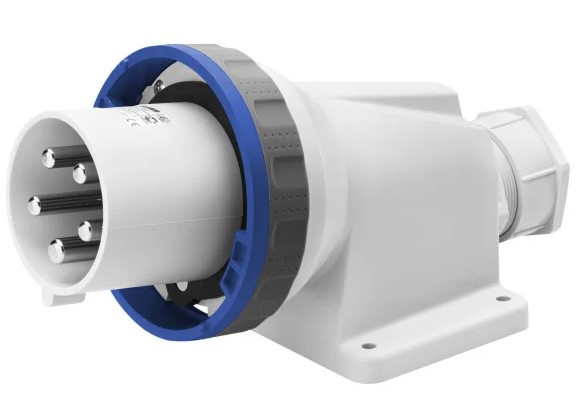 Стационарная вилка 90° GEWISS IP67 2P+E 63A 230В (GW61448)