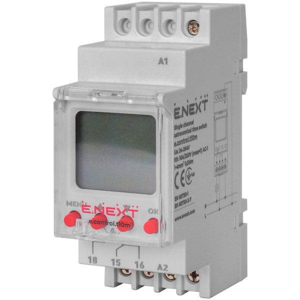 Астрономічний таймер E.Next e.control.t10m одноканальний (i0310035)