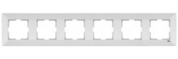 Шестимісна рамка горизонтальна Meridian, білий