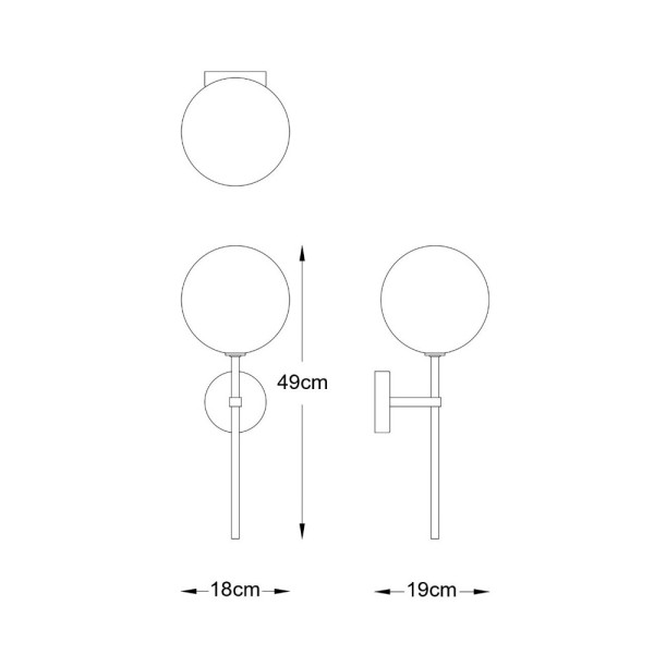 Бра, настенный светильник Zuma Line 5905316668423 Milan G4 1x8W IP20 золотой - фото №1