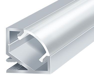 LED-профиль угловой анодированный, 2 метра (ЛПУ17_2) - фото №1