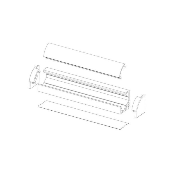 LED-профиль угловой анодированный, 2 метра (ЛПУ17_2) - фото №3