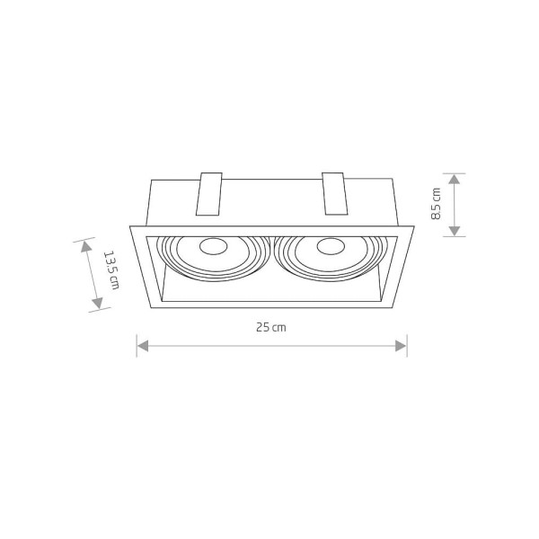 Точечный светильник Nowodvorski 39416 Mod GU10 2x75W IP20 Bl - фото №2