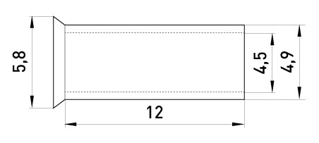 Неизолированный наконечник E.Next e.terminal.stand.en.10.12 10 кв.мм (s4038012) - фото №1