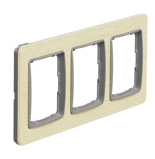 Потрійна рамка Schneider Electric Sedna Elements береза SDD380803 - фото №1