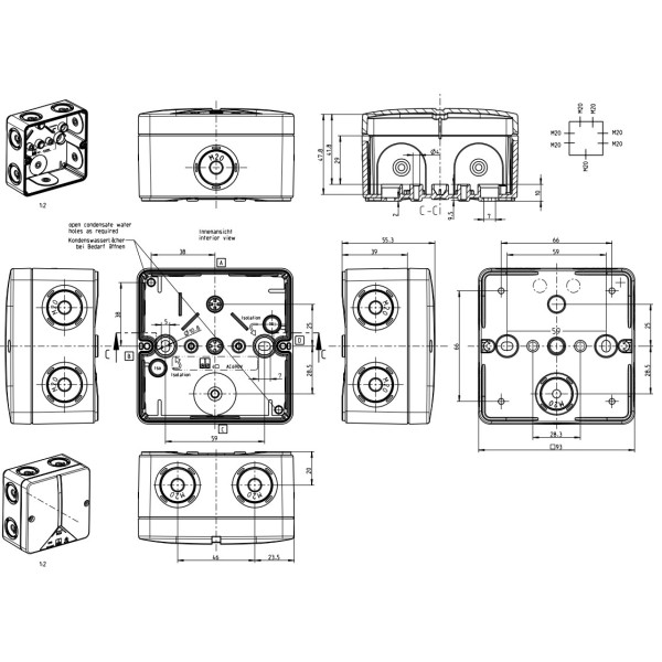 Наружная распредкоробка Spelsberg Abox 040-L/w (sp80460701) IP65 - фото №12