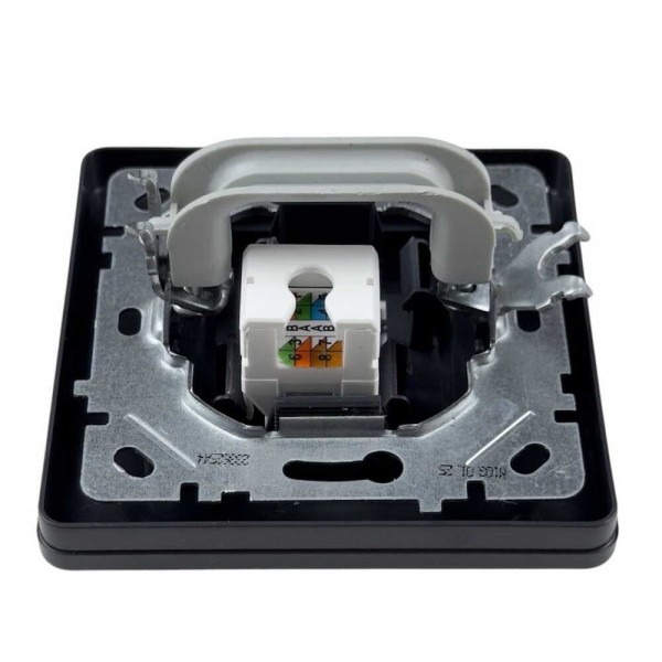 Розетка Nilson Selene антрацит комп'ютерна CAT5e RJ45 ( 23362544 ) - фото №3