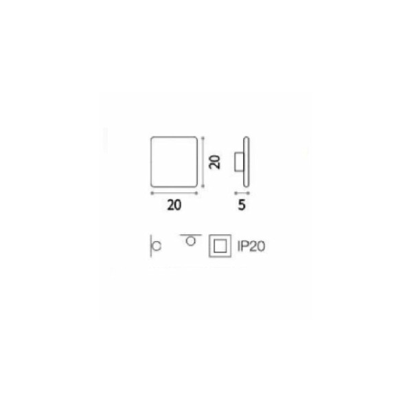 Бра, настінний світильник Ideal Lux Cover ap1 square big 195735 - фото №1