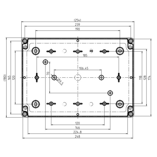 Коробка разветвительная Spelsberg PS 2518-11-o (sp11090801) IP66 с гладкими стенками - фото №3