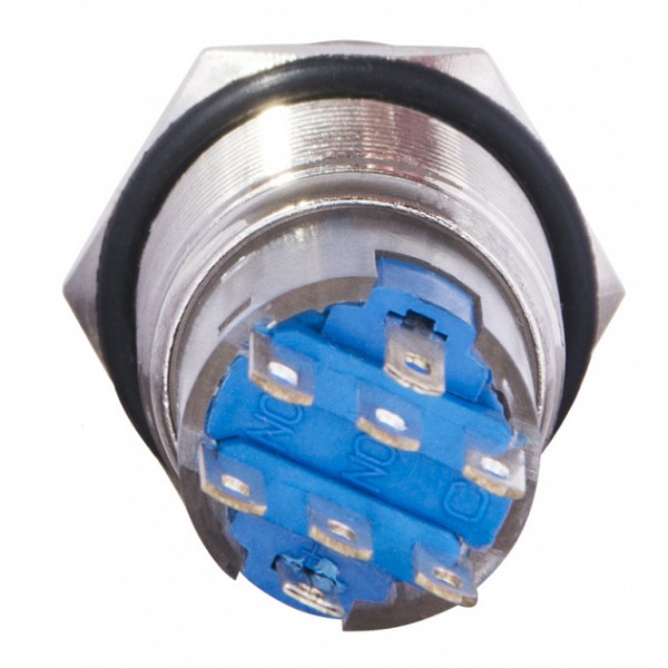 Кнопка Аско-Укрем TYJ 19-272 2NO+2NC 220В з підсвічуванням жовта (A0140010115) - фото №1