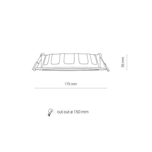Точечный светильник Nowodvorski 8777 Kos LED 1x16W 3000K 1450Lm IP44 Белый - фото №4