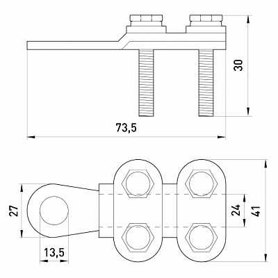 Кабельний наконечник E.Next e.end.stand.clamp.150.185 (s0170007) - фото №1