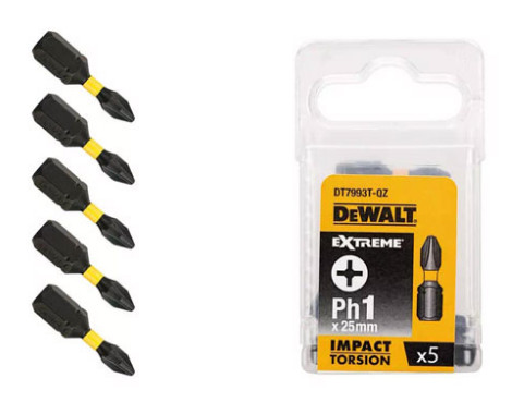Набор ударных бит DeWALT DT7993T IMPACT TORSION EXTREME (5шт)
