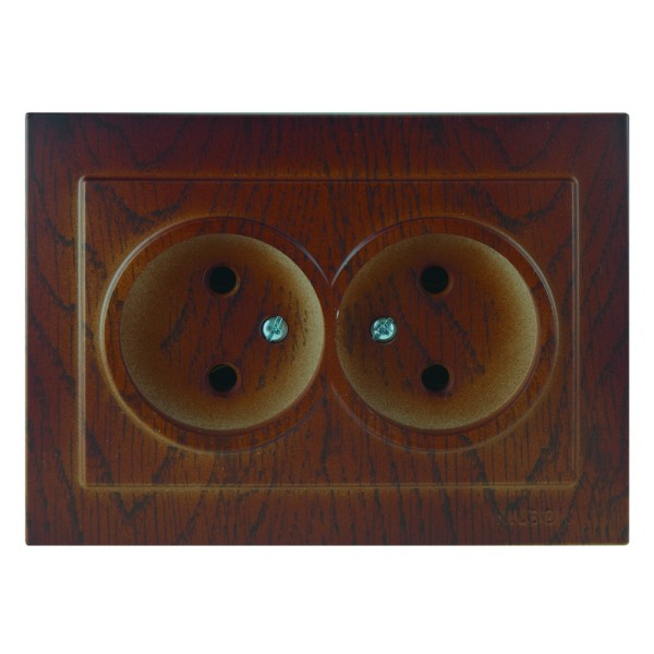 Розетка Nilson Touran орех 2-я без заземления ( 24271024 )