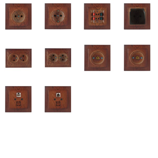 Розетка Nilson Touran орех 2-я без заземления ( 24271024 ) - фото №2