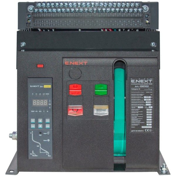 Воздушный автоматический выключатель E.Next e.industrial.acb.2000F.1600 400В 3Р с мотор-приводом и РН (i081102) - фото №1