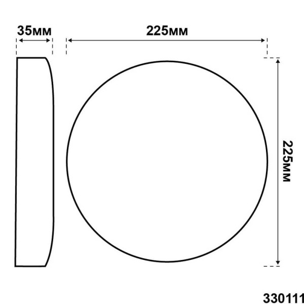 Світильник LED Violux ДББ RODOS круг 24W 5000K IP20 чорний ( 330141 ) - фото №7
