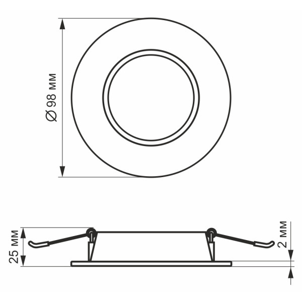 Світильник Videx Back 4Вт 5000K (VL-DLBR-045) - фото №1