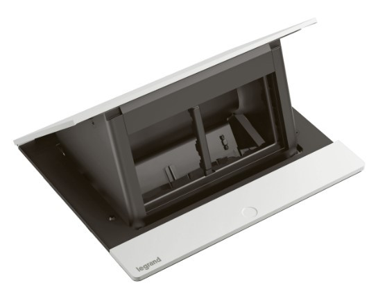 Лючок с выдвижным блоком Legrand на 4 модуля (654801) белый - фото №3