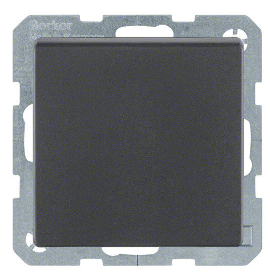 Розетка Berker Qx 47516086 із захистом контактів із заземленням та з кришкою (антрацит)