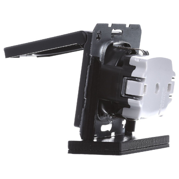 Розетка Berker Qx 47516086 із захистом контактів із заземленням та з кришкою (антрацит) - фото №3