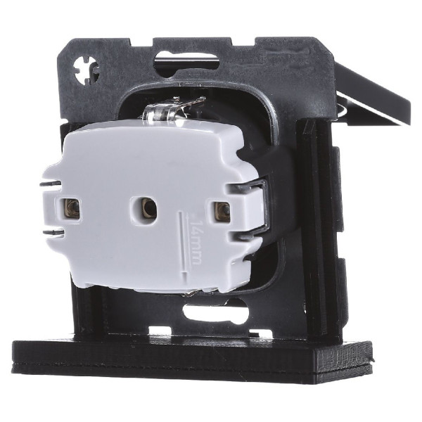 Розетка Berker Qx 47516086 із захистом контактів із заземленням та з кришкою (антрацит) - фото №4