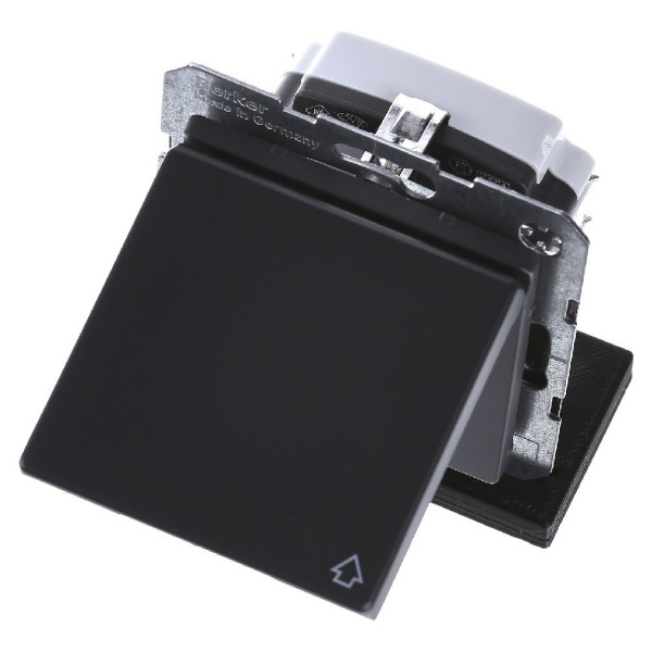 Розетка Berker Qx 47516086 із захистом контактів із заземленням та з кришкою (антрацит) - фото №5