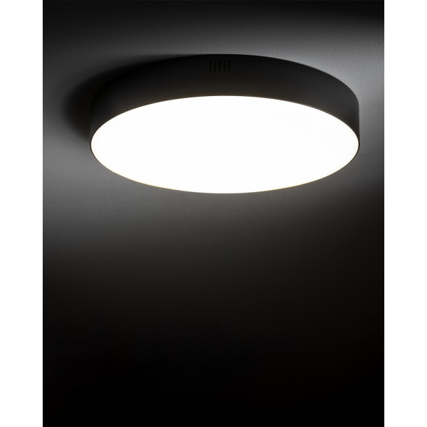 Світильник стельовий Nowodvorski 310418 Lid Round LED 1x50W 4000K 4500Lm IP20 чорний - фото №1