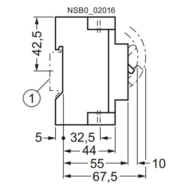 Автомат защиты двигателя ETI 004646618 MSP0-0.6 (0.12-0.18 kW 0.4-0.6A) - фото №2