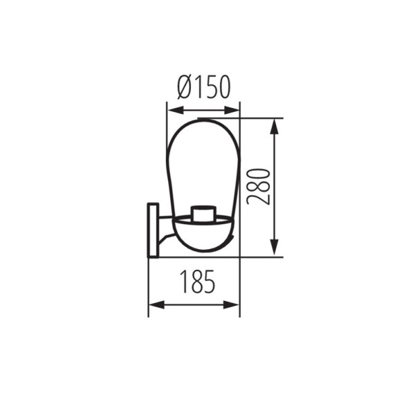 Вуличний світильник Kanlux 36532 Liego E27 1x15W IP44 чорний - фото №4