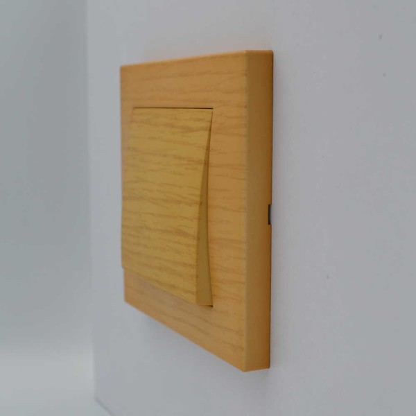 Выключатель ELBI ZENA Woodline клен 1кл без рамки ( 609-012700-200 ) - фото №2