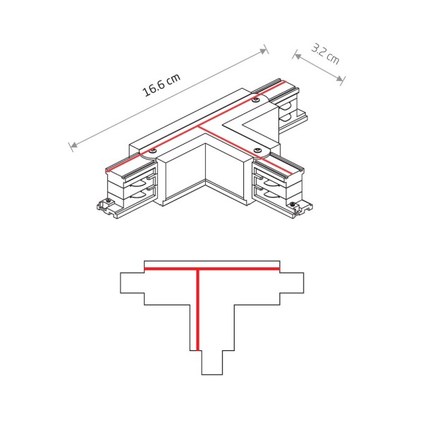 З'єднувач Nowodvorski 8704 CTLS Power T Connector Right 2 T-R2 IP20 чорний - фото №2