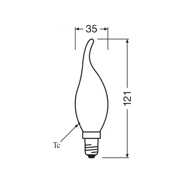 Светодиодная лампочка Osram 4099854091537 Vintage LED E14 BA22 1x2.5W 2400K 220Lm IP20 - фото №3