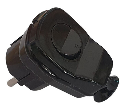 Штепсельна вилка з вимикачем SEZ WT-L CZ 16А чорна