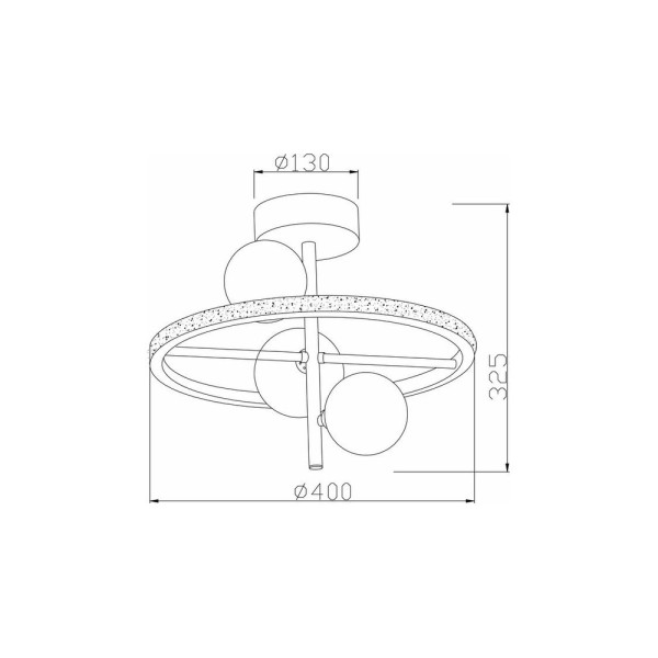 Люстра Reality 640404-30 Ticana Led+G9 15W+3x30W 4000K 1200Lm IP20 - фото №3
