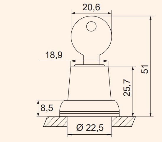 Трипозиційний поворотний перемикач із ключем ETI 004771380 EGK3-ZXZ-C без фіксації 1-0-2 45° (чорний) - фото №1