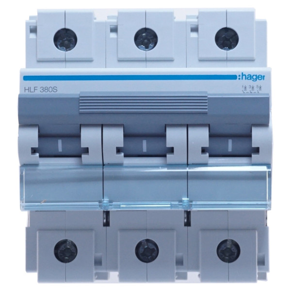 Автоматический выключатель HLF380S (3р,С,80А) Hager - фото №2