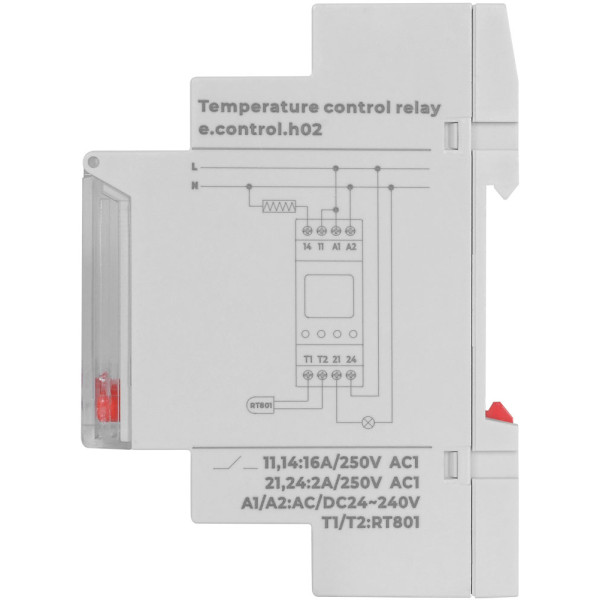 Реле контролю температури E.Next e.control.h02 16A АС/DC 24-240 -25+130°С (i0310017) - фото №2